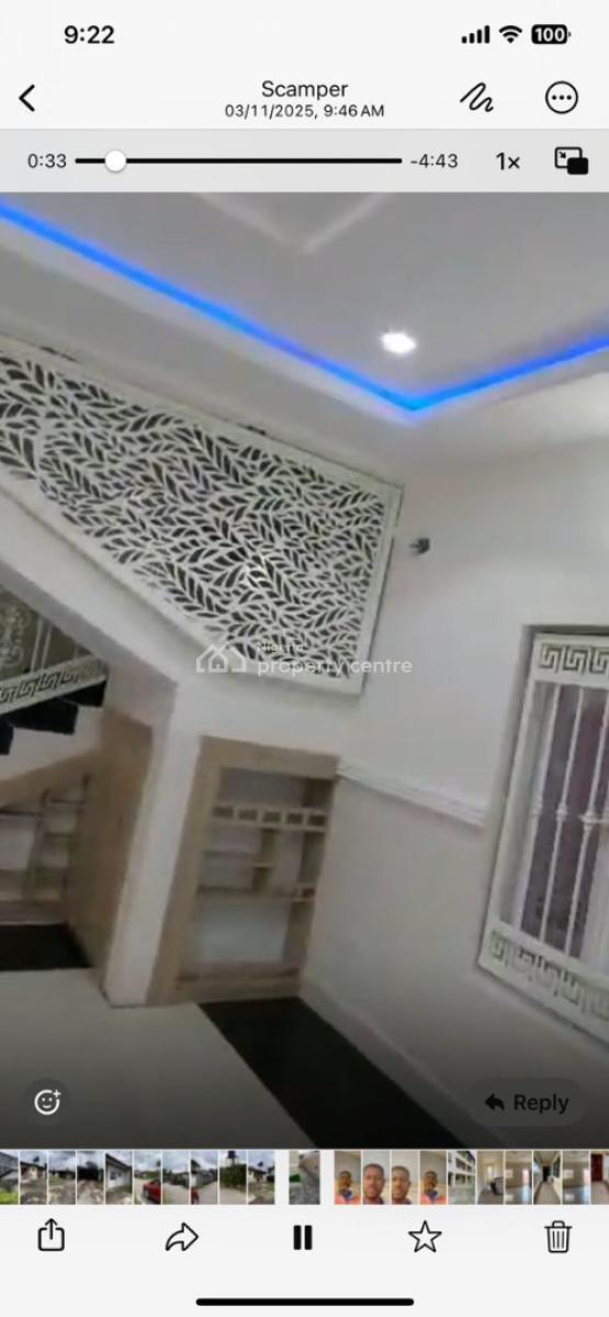 American Standard 4 Bedroom Duplex with Federal Light, Jmartins Avenue Off Pearls Gardens Estate Shell Cooperative Eneka Rd, Eneka, Port Harcourt, Rivers, Detached Duplex for Rent