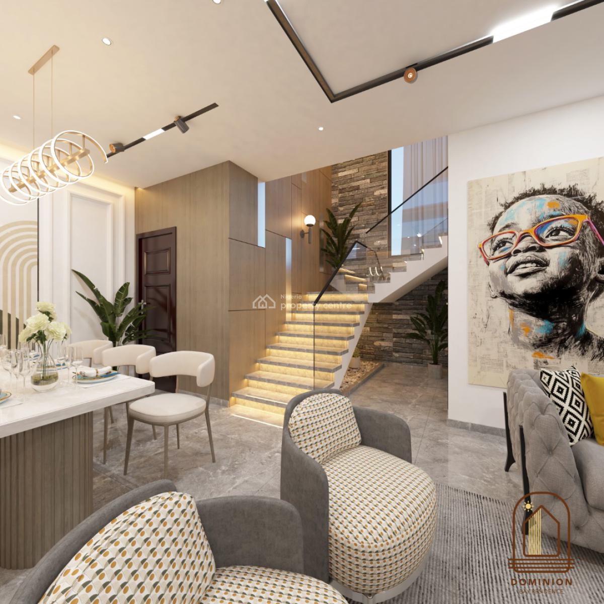 Luxury 3 Bedroom Terraced Duplex +bq with Excellent Amenities, Exclusive Lifetime Atican Beach Access,charterhouse School Lagos, Lekki, Lagos, Terraced Duplex for Sale