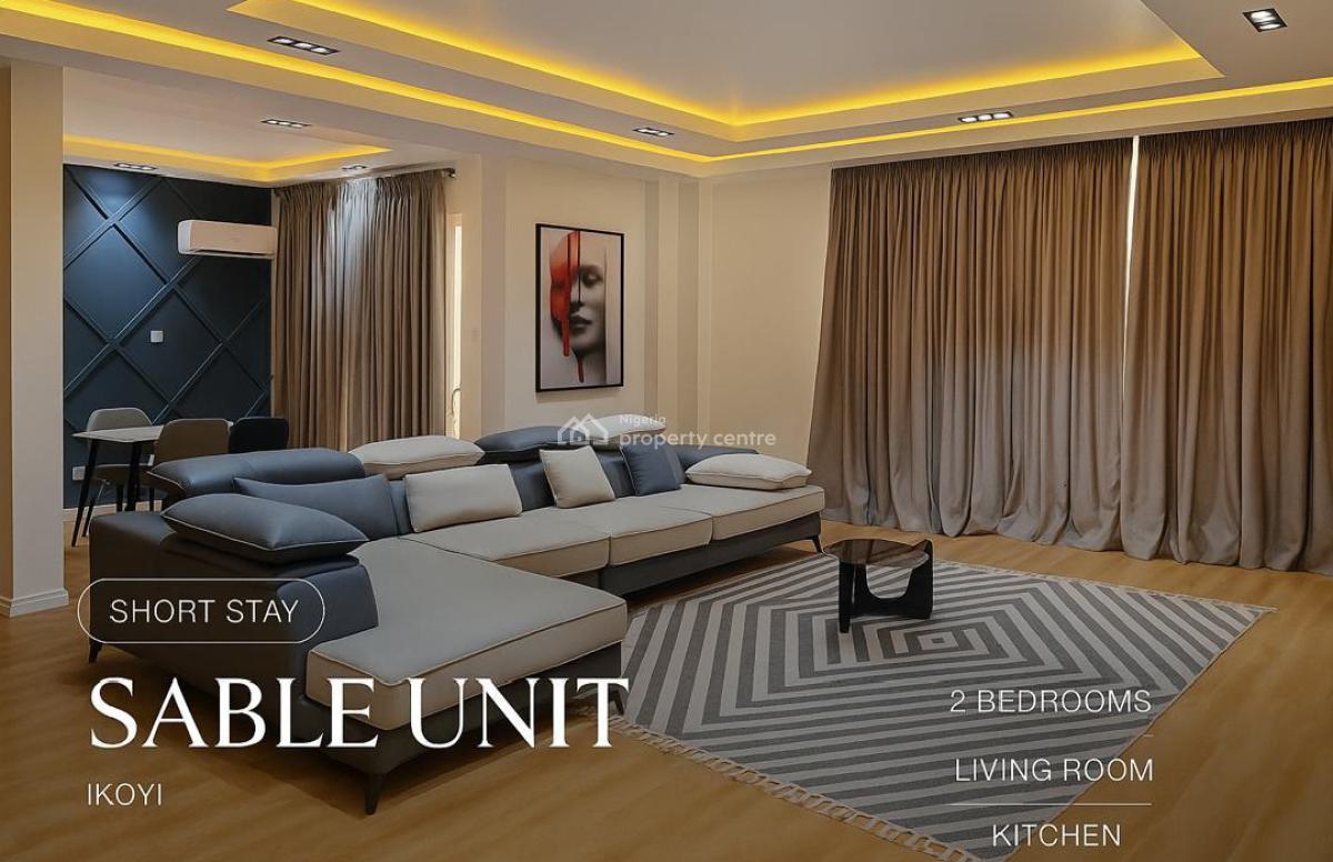 Furnised & Serviced 2 Bedrom Flat + S/pool+ Gym, Lovely Environment Off Awolowo Rd Ikoyi Lagos, Falomo, Ikoyi, Lagos, Flat / Apartment for Rent