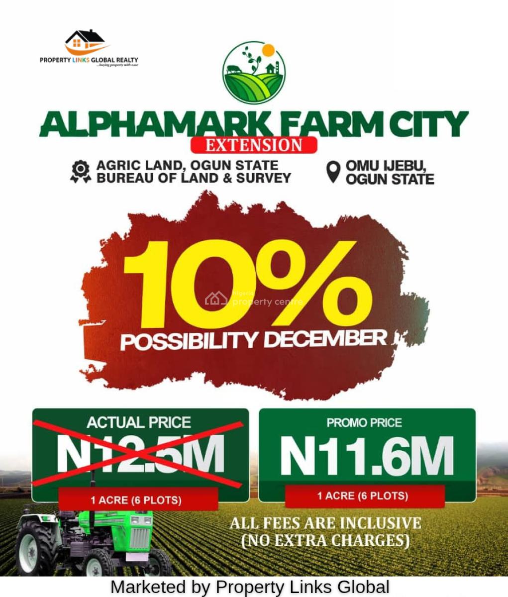 Affordable Farmland in Prime Location, Alphamark Farm City Estate Omu, Epe, Lagos, Commercial Land for Sale