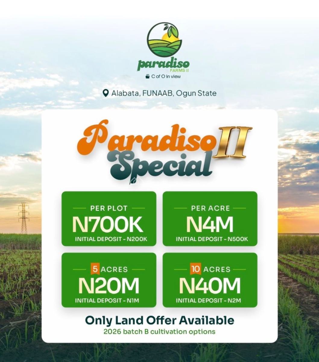 Affordable Farmland with Massive Returns, Close to Funnab Alabata and Other Developes Area, Odeda, Ogun, Land for Sale