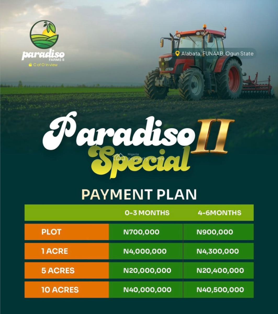 Affordable Farmland with Massive Returns, Close to Funnab Alabata and Other Developes Area, Odeda, Ogun, Land for Sale