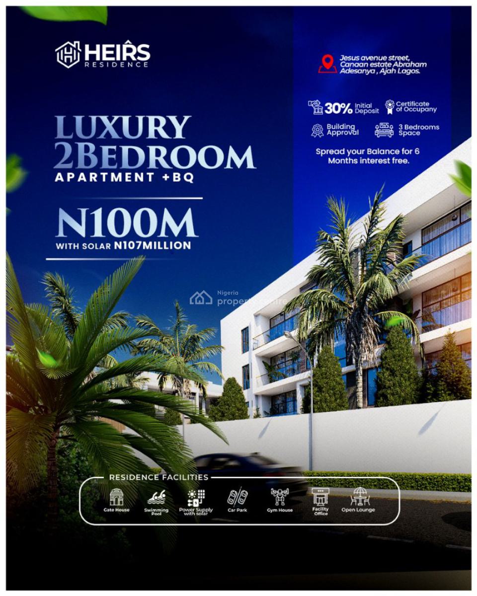 Luxury 1 Bed Apartment in The Heart of Ajah Lagos Nigeria., Im Close Proximity to Sky Mall., Ajah, Lagos, Mini Flat (room and Parlour) for Sale