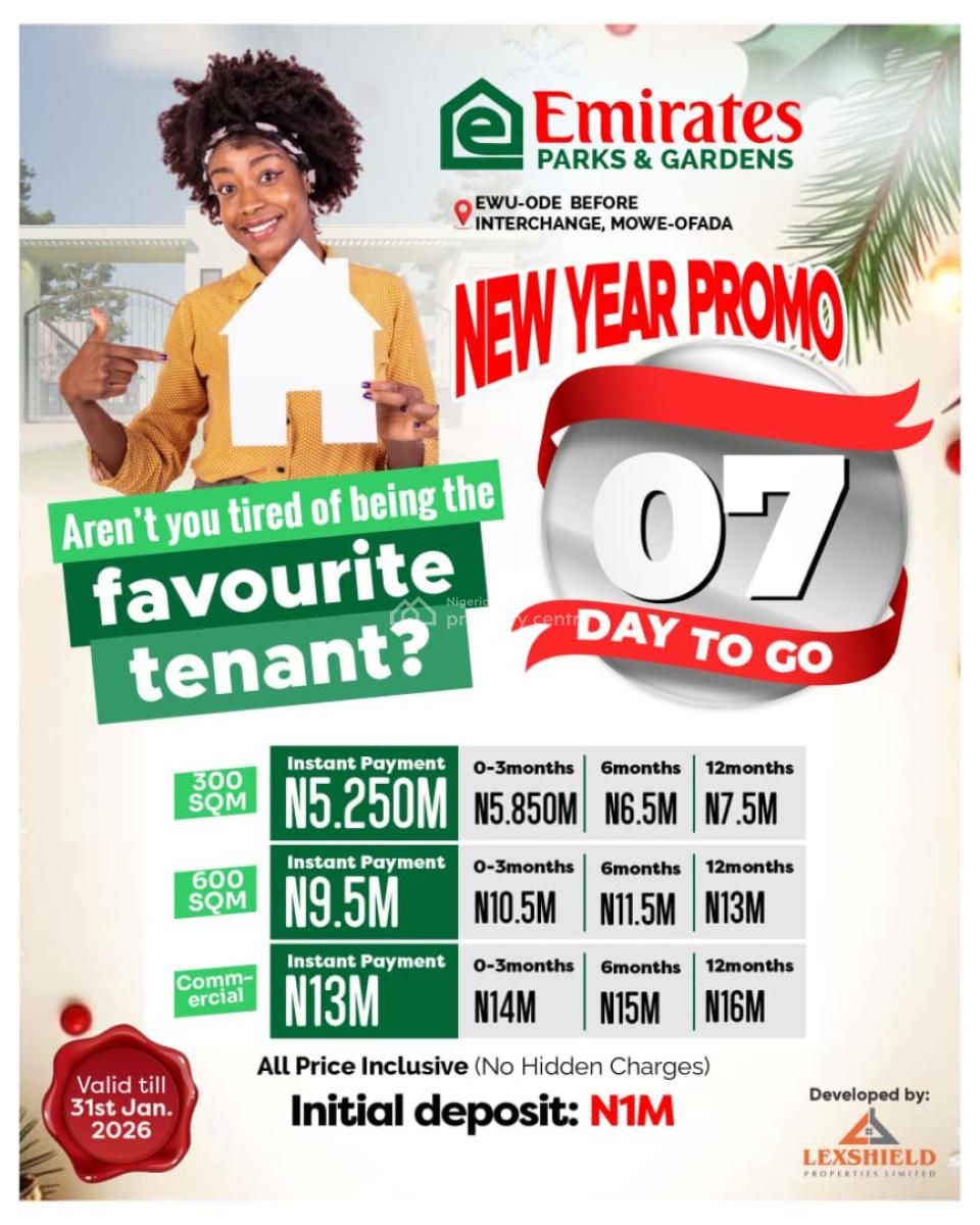 Buy and Build Land with Free Documentation, Emirates Park and Garden Estate Before Interchange, Mowe Ofada, Ogun, Mixed-use Land for Sale