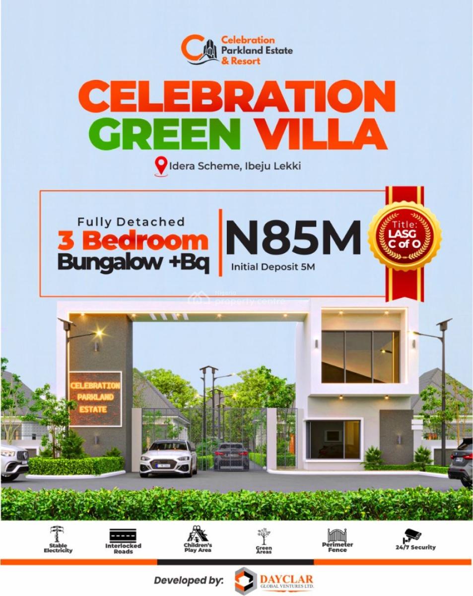 3 Bedroom Bungalow Plus Boys Quater, Parkland Estate, Eleko, Ibeju Lekki, Lagos, Detached Bungalow for Sale