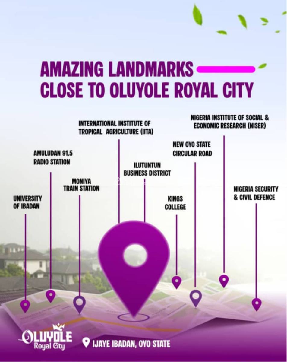 C of O Land  with Modern Recreational Center, Oluyole Royal City Located at Ijaye, Ibadan, Oyo, Residential Land for Sale