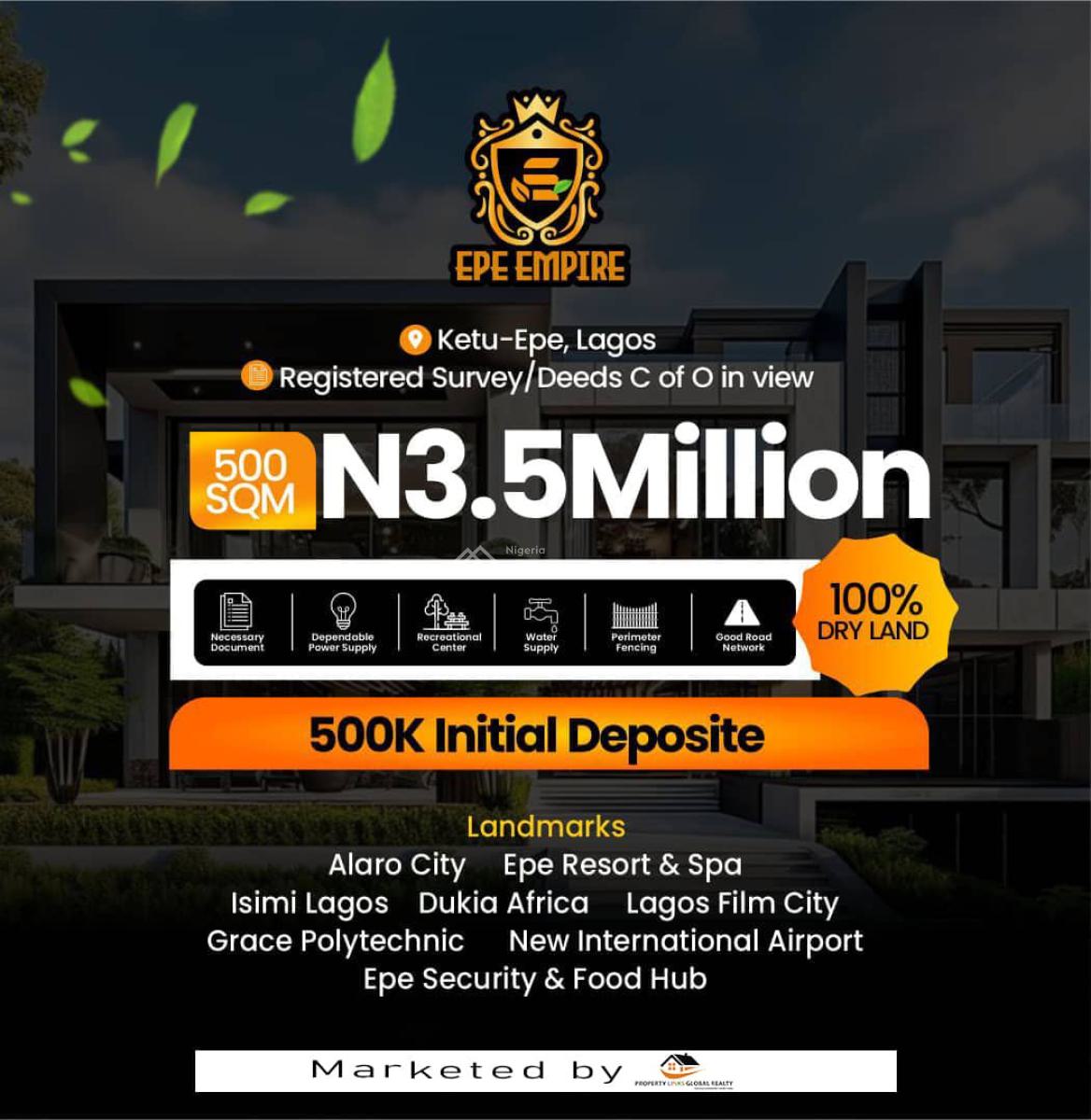 Land in a Prime Locationca, Ketu Epe, Behind Grace Polytechnic., Epe, Lagos, Residential Land for Sale