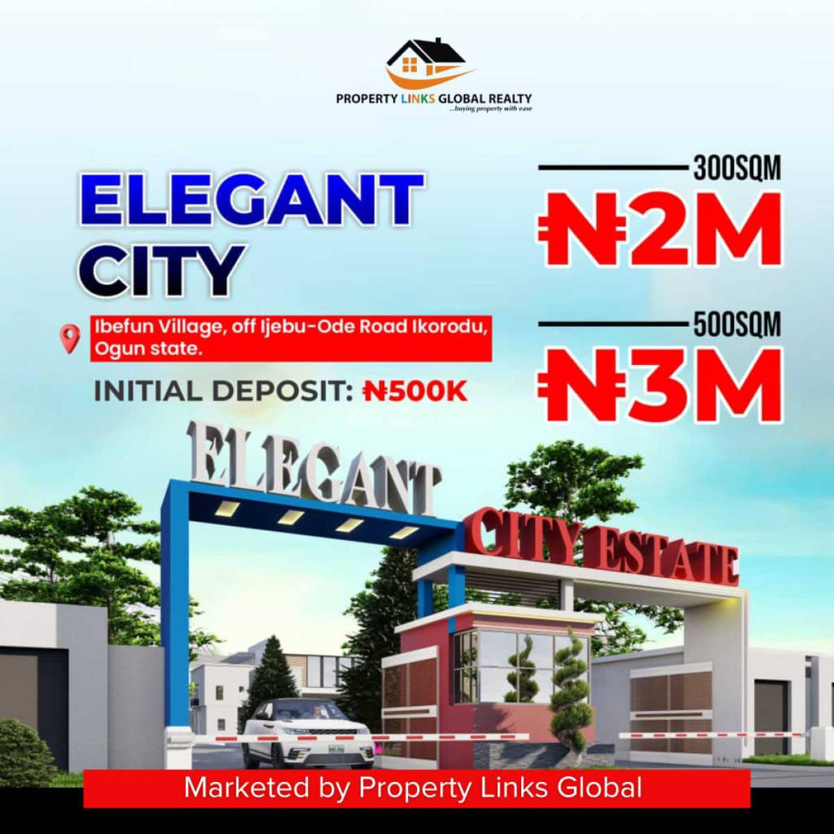 Land with Good Drainage System, Perimeter Fencing, Elegant City Estate in Ibefun, Km 46, Ogun, Mixed-use Land for Sale