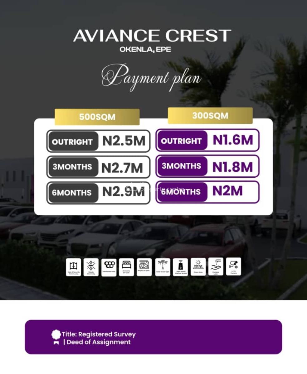 Land in a Prime Location, Aviance Crest, Okenla, Epe, Lagos, Residential Land for Sale