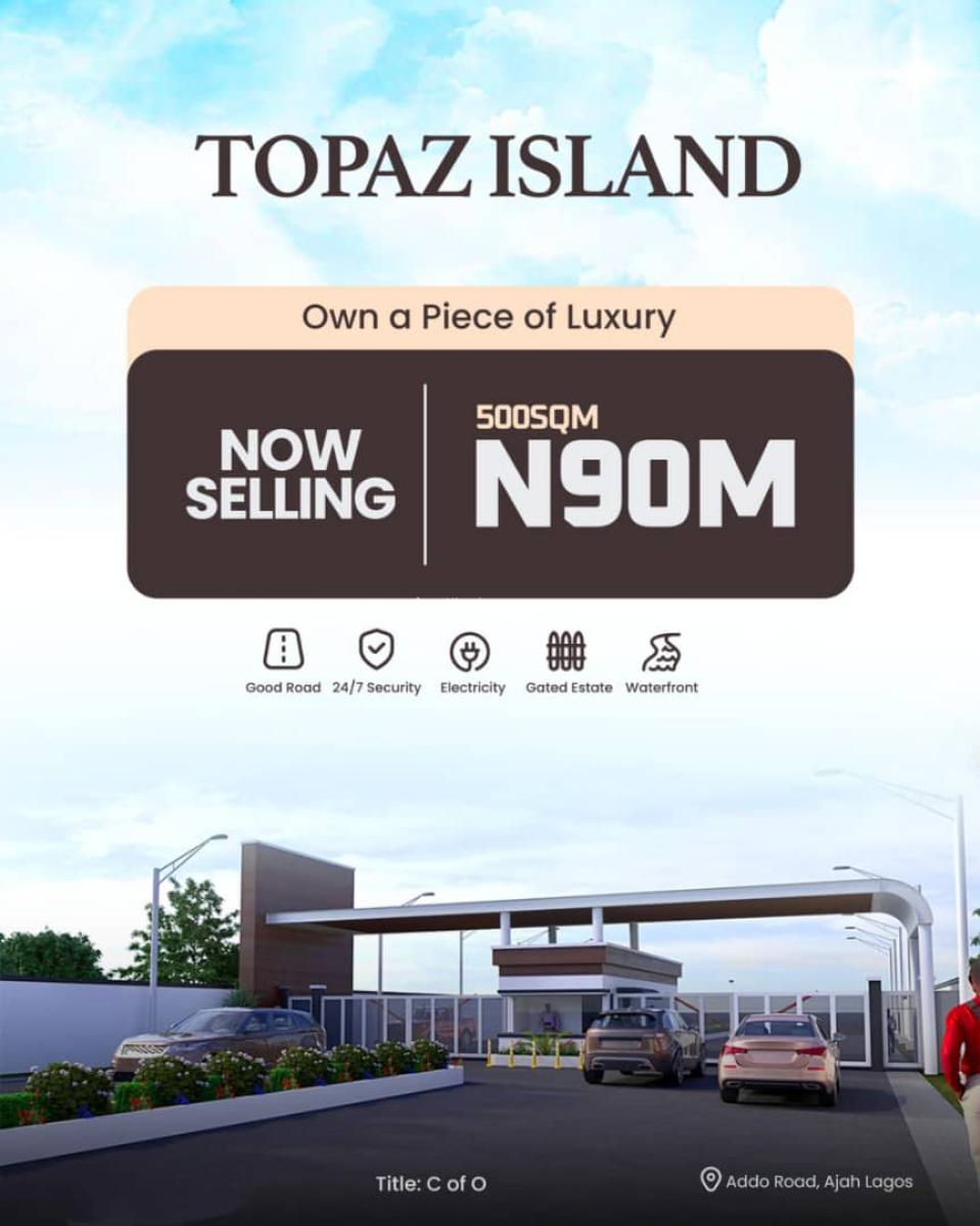 Land with C of O in Developed Environment, Topaz Island Estate ,addo Road, Ajah, Lagos, Mixed-use Land for Sale