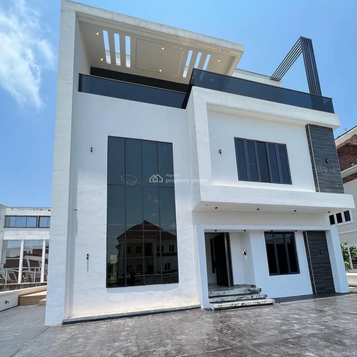 5 Bedroom Duplex with Cinema,2 Bq, Swimming Pool, Open Rooftop, Pinnock Beach Estate, Osapa, Lekki, Lagos, Detached Duplex for Sale