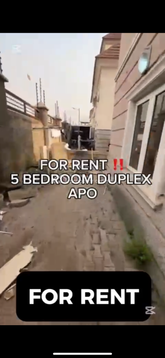 5 Bedroom Duplex, Apo, Abuja, Detached Duplex for Rent