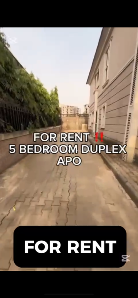 5 Bedroom Duplex, Apo, Abuja, Detached Duplex for Rent