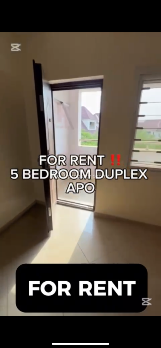 5 Bedroom Duplex, Apo, Abuja, Detached Duplex for Rent