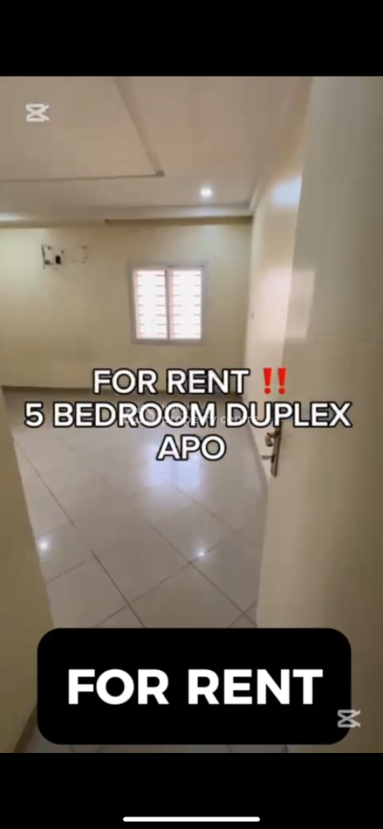 5 Bedroom Duplex, Apo, Abuja, Detached Duplex for Rent