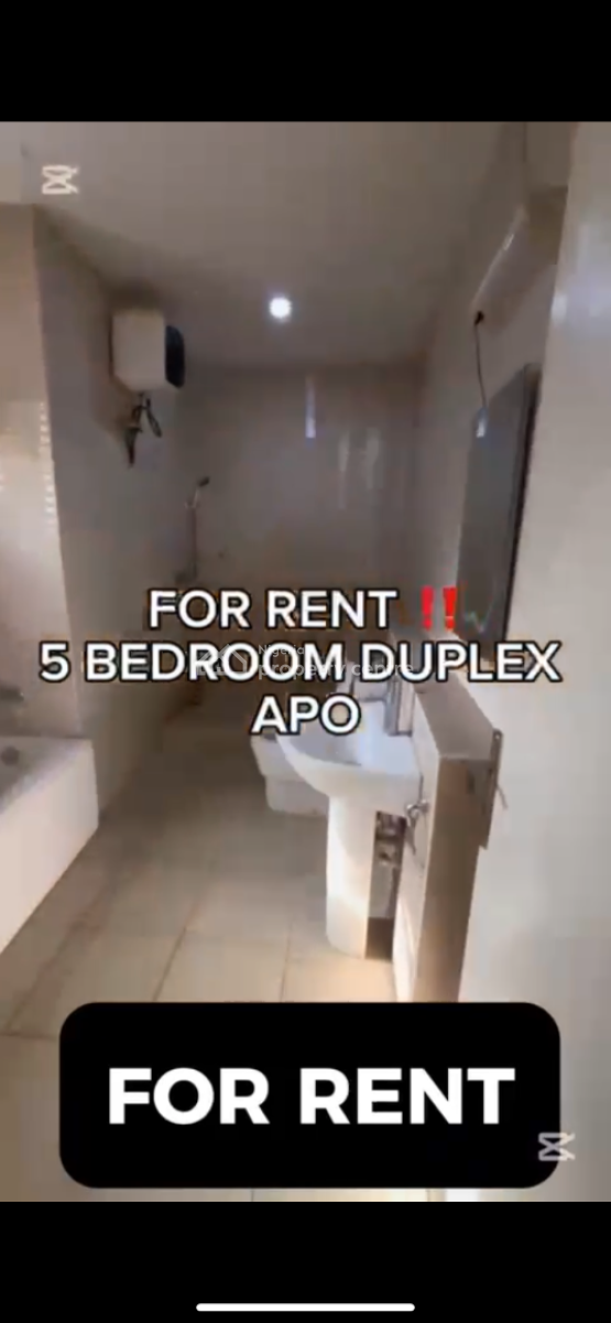 5 Bedroom Duplex, Apo, Abuja, Detached Duplex for Rent