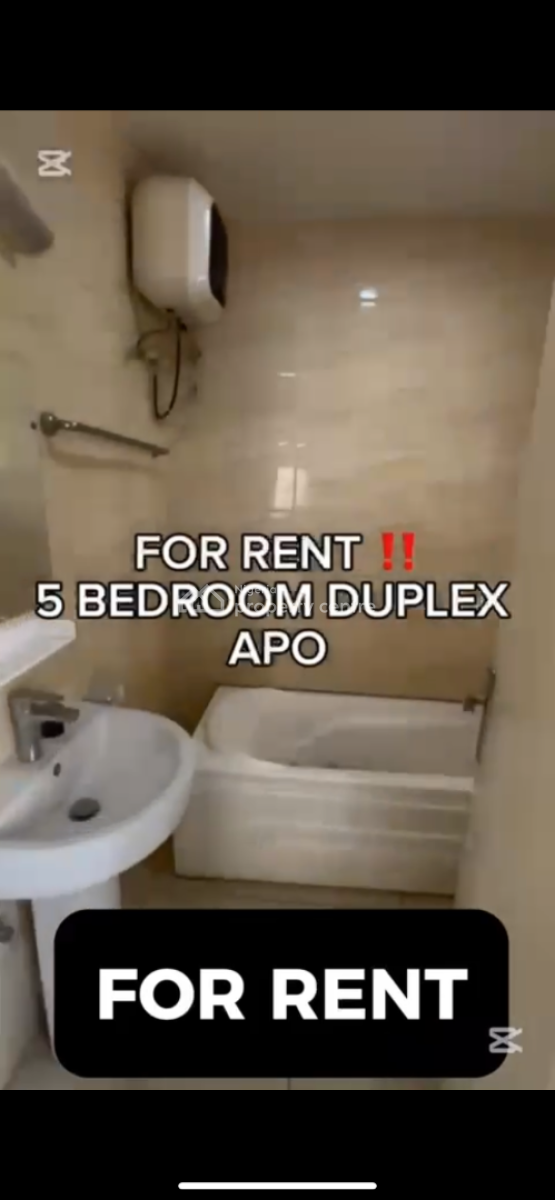 5 Bedroom Duplex, Apo, Abuja, Detached Duplex for Rent