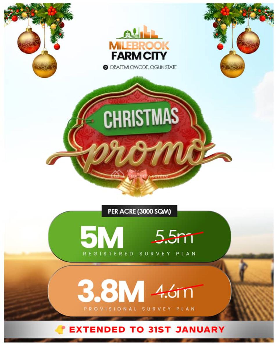 Farm Land, Obafemi Owode, Ogun, Commercial Land for Sale