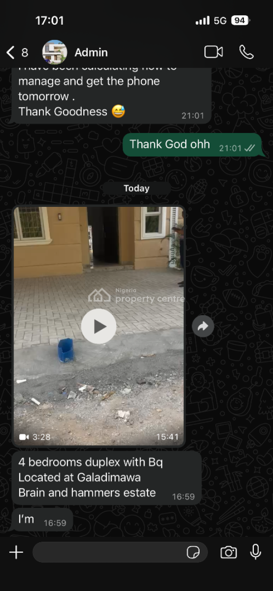 4 Bedrooms Duplex with Bq Located at Galadimawa  Brain and Hammers Est, Brains and Hammers Estate, Galadimawa, Abuja, Detached Duplex for Sale