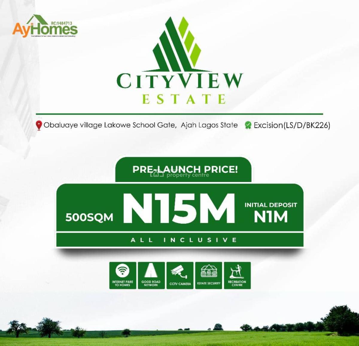 Land with Registered Survey and Excision, City-view Estate ,obaluaye Village, Lakowe School Gate,, Ajah, Lagos, Mixed-use Land for Sale