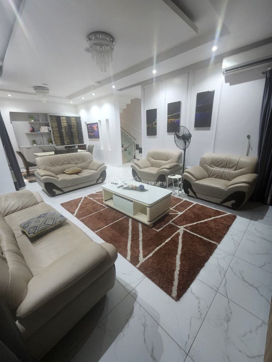 Beautiful Furnished 5 Bedrooms Terrace Duplex with Bq, Ikate By New Coastal Road, Ikate, Lekki, Lagos, Terraced Duplex for Rent