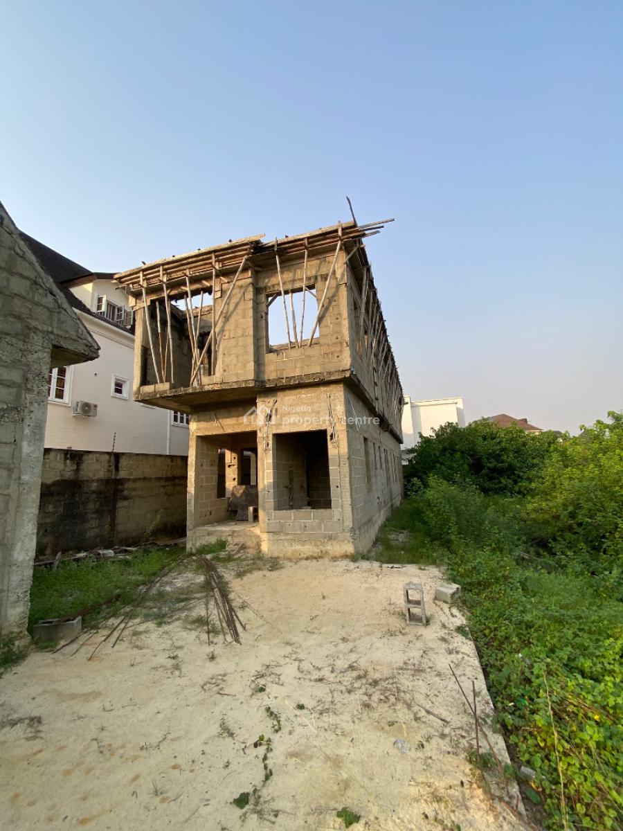 4bedroom Carcass on Half Plot, Peninsula Gardens Estate, Sangotedo, Ajah, Lagos, Detached Duplex for Sale