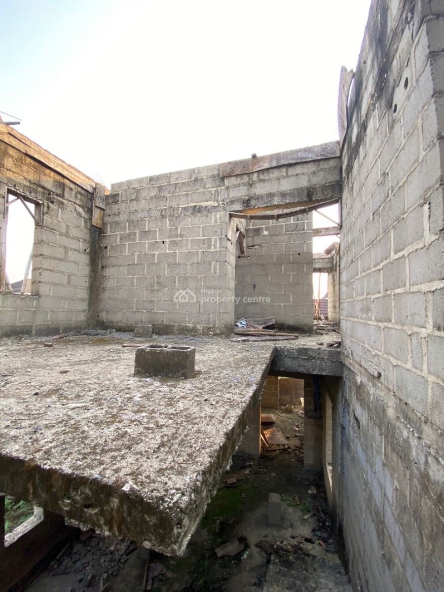 4bedroom Carcass on Half Plot, Peninsula Gardens Estate, Sangotedo, Ajah, Lagos, Detached Duplex for Sale