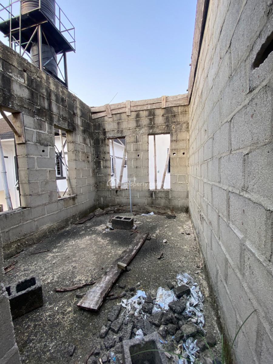 4bedroom Carcass on Half Plot, Peninsula Gardens Estate, Sangotedo, Ajah, Lagos, Detached Duplex for Sale