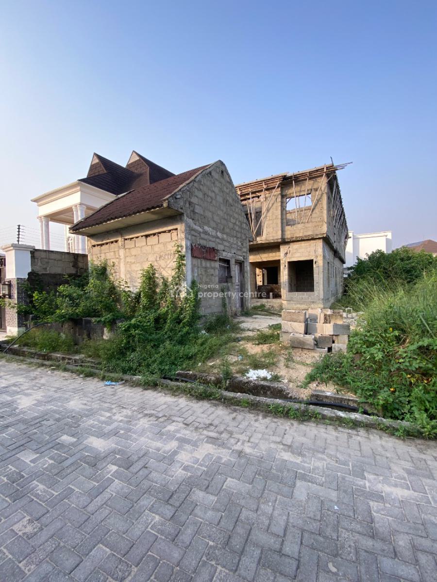 4bedroom Carcass on Half Plot, Peninsula Gardens Estate, Sangotedo, Ajah, Lagos, Detached Duplex for Sale