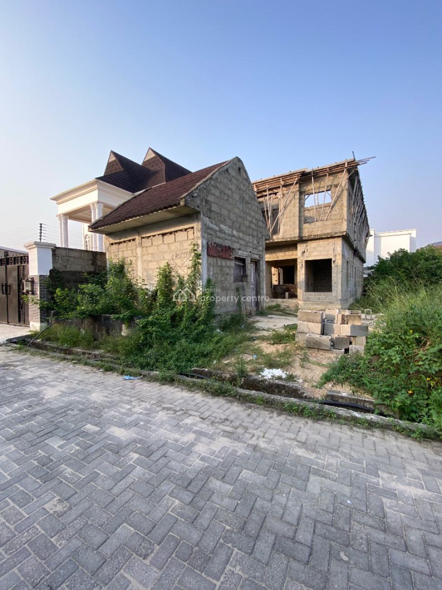 4bedroom Carcass on Half Plot, Peninsula Gardens Estate, Sangotedo, Ajah, Lagos, Detached Duplex for Sale
