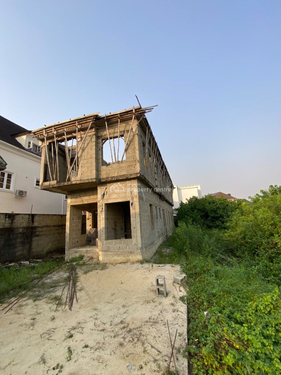 4bedroom Carcass on Half Plot, Peninsula Gardens Estate, Sangotedo, Ajah, Lagos, Detached Duplex for Sale