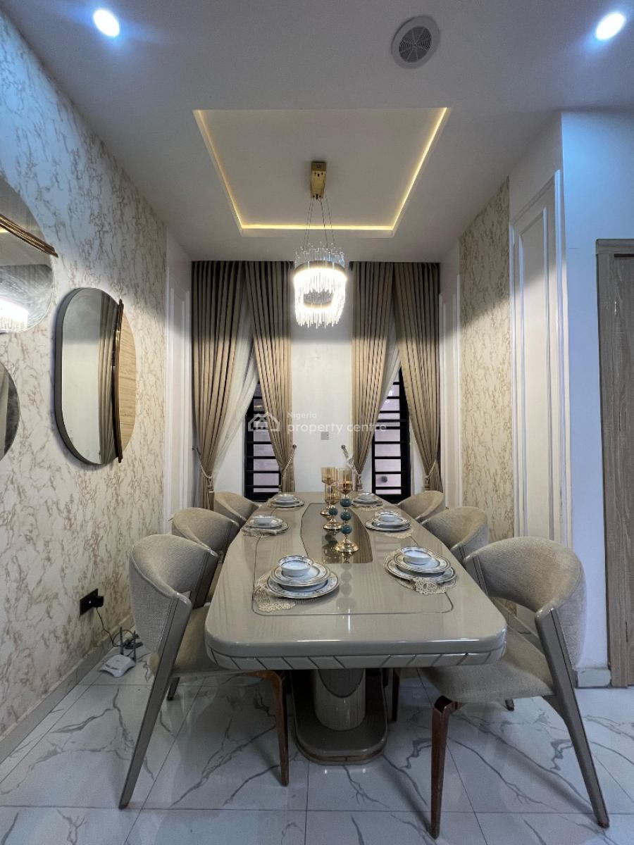 Fully Furnished 4bedroom Semi Detached Duplex with Solar, Ikota, Lekki, Lagos, Semi-detached Duplex for Rent