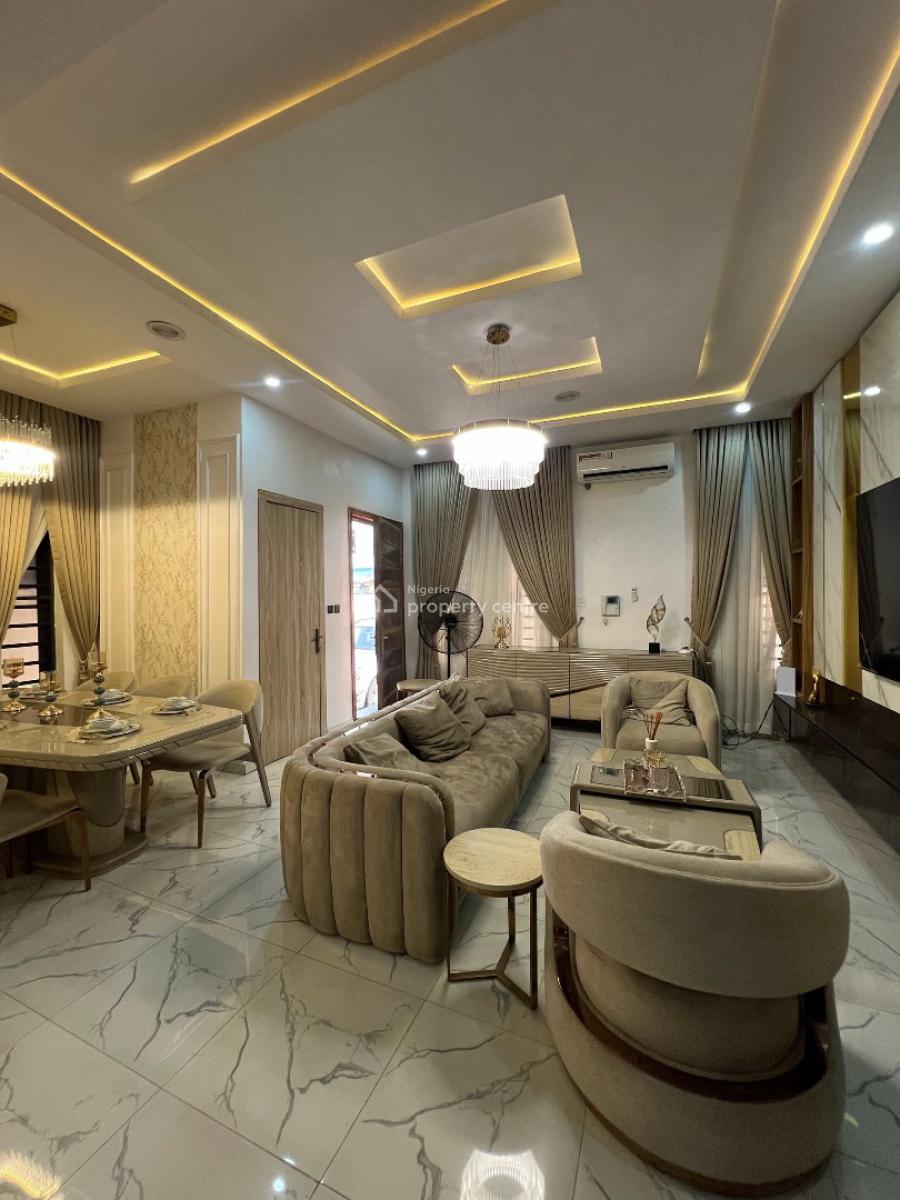 Fully Furnished 4bedroom Semi Detached Duplex with Solar, Ikota, Lekki, Lagos, Semi-detached Duplex for Rent