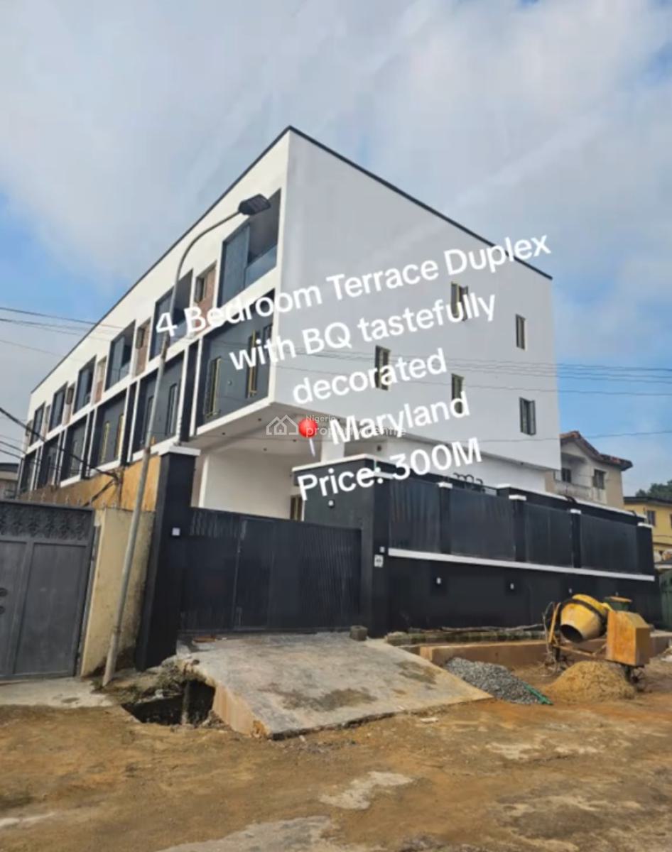 Tastefully Decorated 4bedroom Terrace Duplex with Bq, Maryland, Maryland, Lagos, Terraced Duplex for Sale