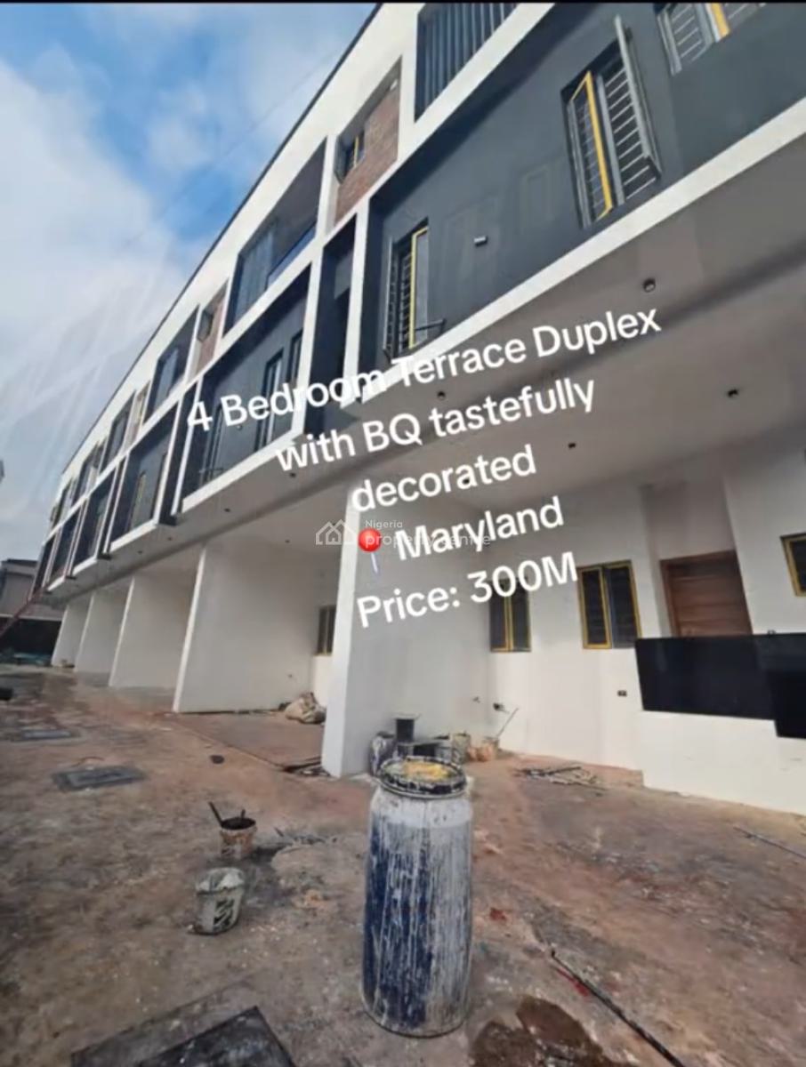 Tastefully Decorated 4bedroom Terrace Duplex with Bq, Maryland, Maryland, Lagos, Terraced Duplex for Sale