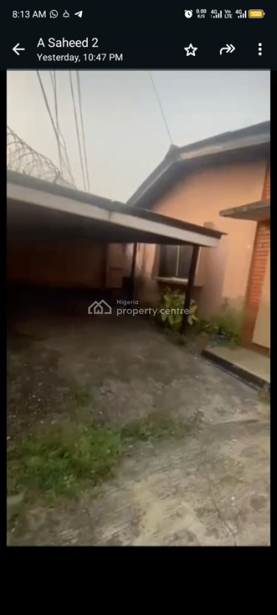 Vacant 4 Bedrooms Detached Bungalow, with Mini Flat on Land Size 500sqm, Off Bode Thomas, Surulere, Lagos, Detached Bungalow for Sale