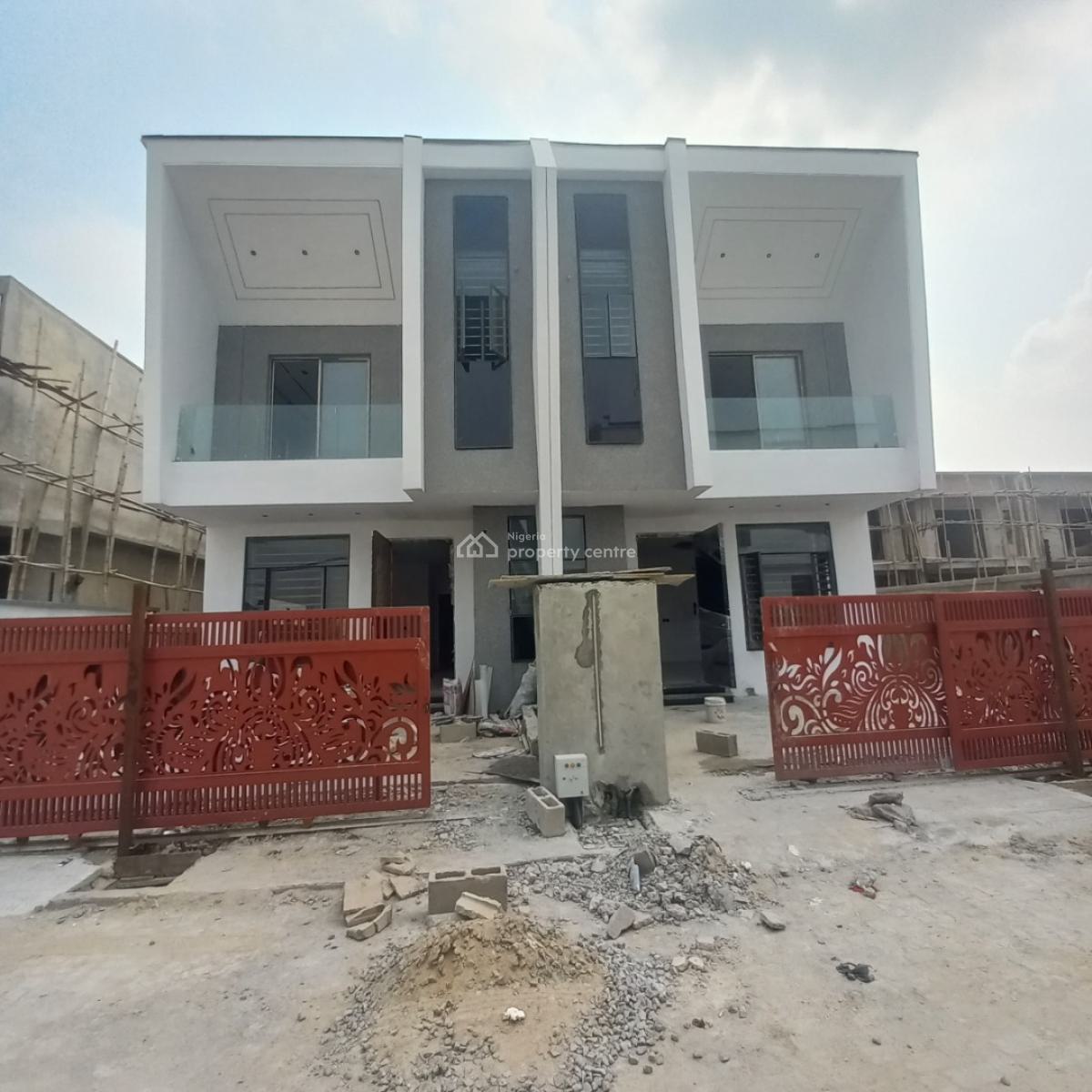 Newly Built 4 Bedroom Semi Detached Duplex with Bq, Ikota, Lekki, Lagos, Semi-detached Duplex for Sale