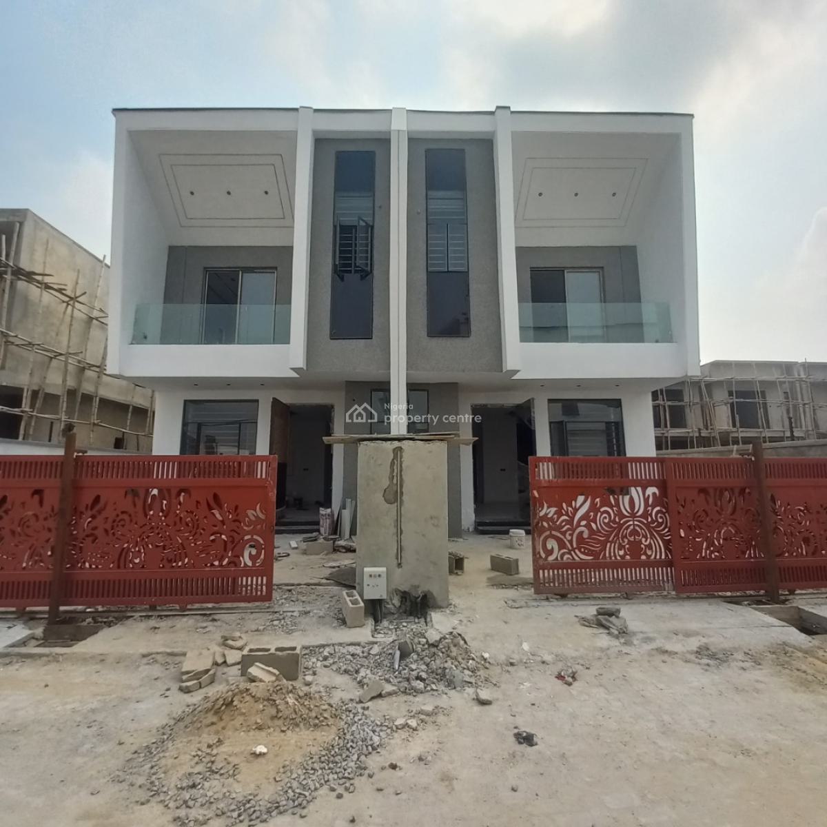 Newly Built 4 Bedroom Semi Detached Duplex with Bq, Ikota, Lekki, Lagos, Semi-detached Duplex for Sale