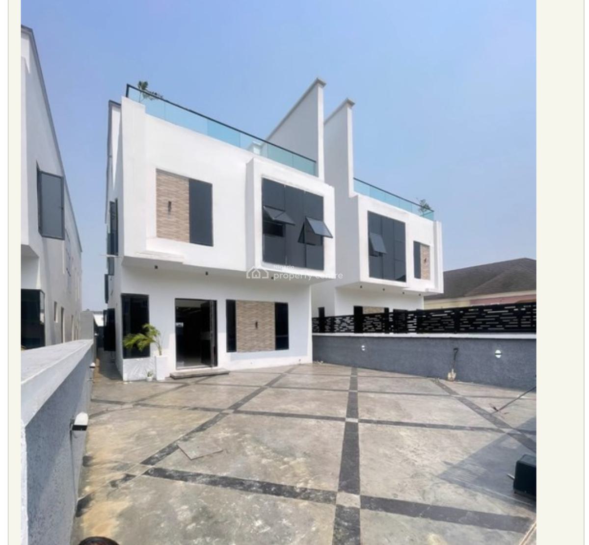 5 Bedroom Semi Detached Duplex on Two Floors with Open Rooftop, Peninsula Garden, Sangotedo, Ajah, Lagos, Semi-detached Duplex for Sale