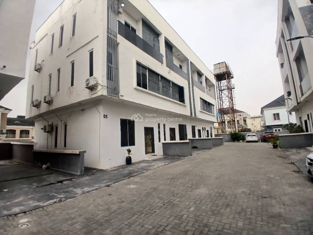 Furnished 4 Bedroom Terrace House with 1-room Domestic Staff Quarters, Lara Ademola Street, Agungi, Lekki, Lagos, Terraced Duplex for Rent
