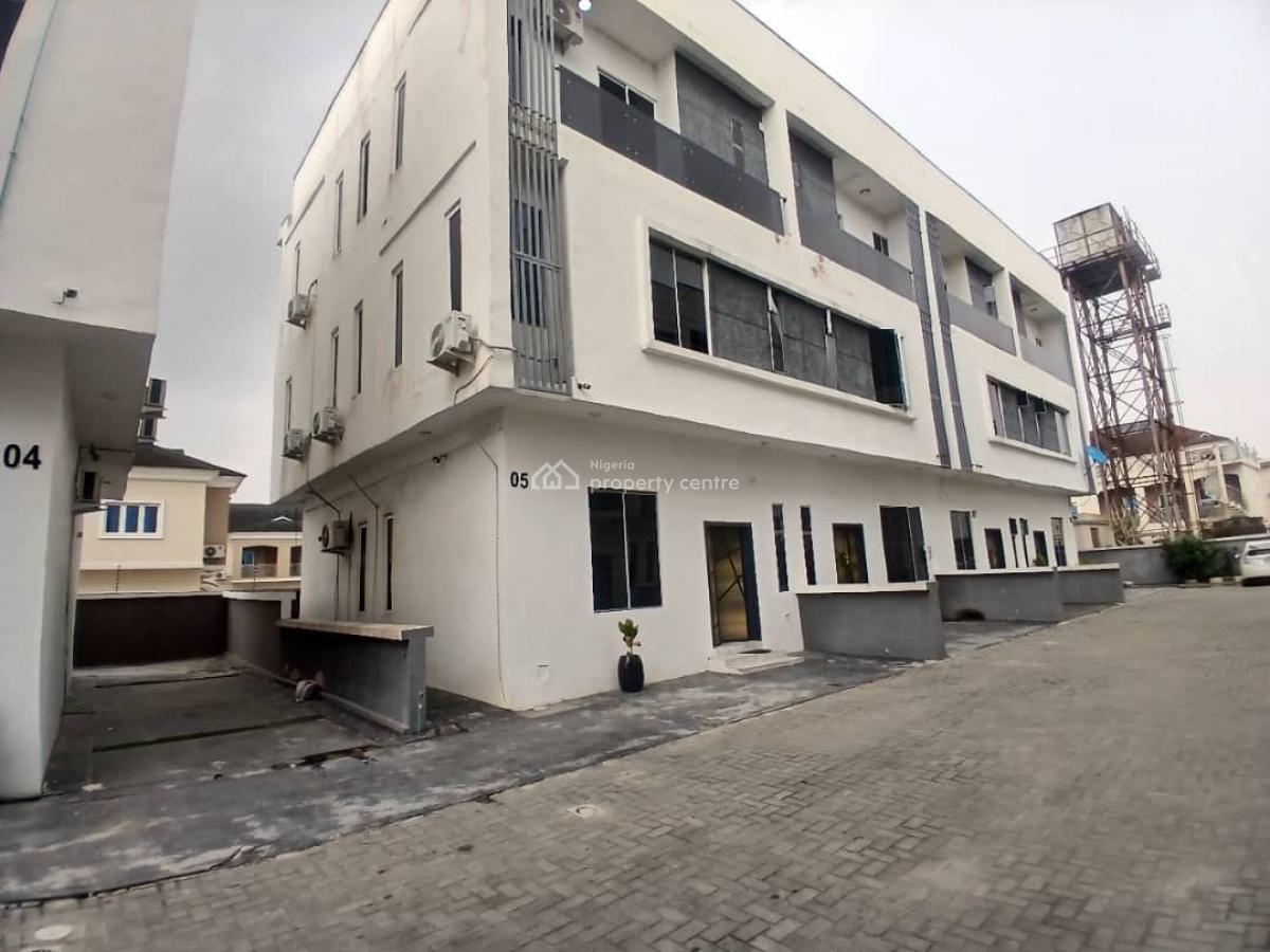Furnished 4 Bedroom Terrace House with 1-room Domestic Staff Quarters, Lara Ademola Street, Agungi, Lekki, Lagos, Terraced Duplex for Rent