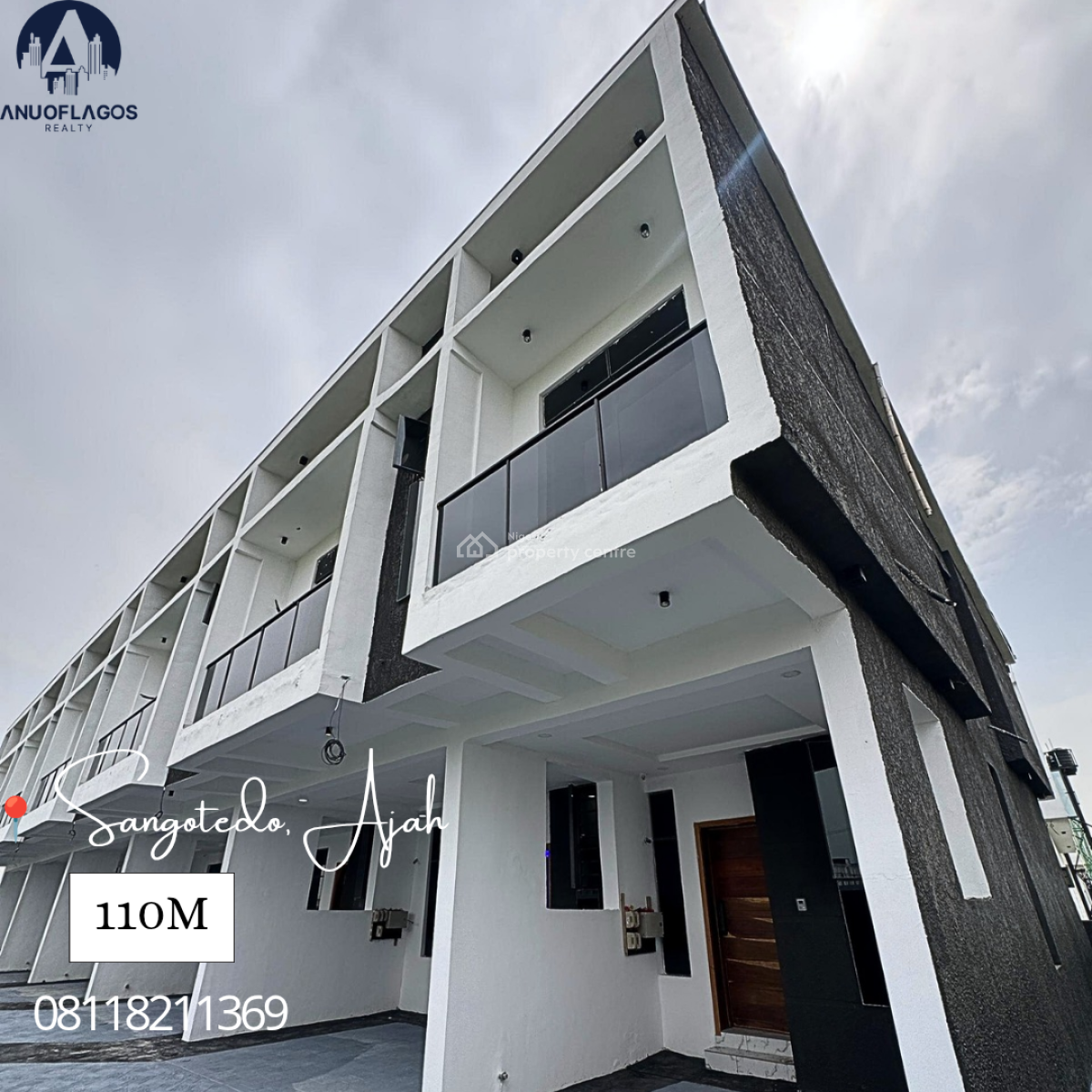 Self Serviced 3 Bedroom Terrace Duplex, Sangotedo, Ajah, Lagos, Terraced Duplex for Sale