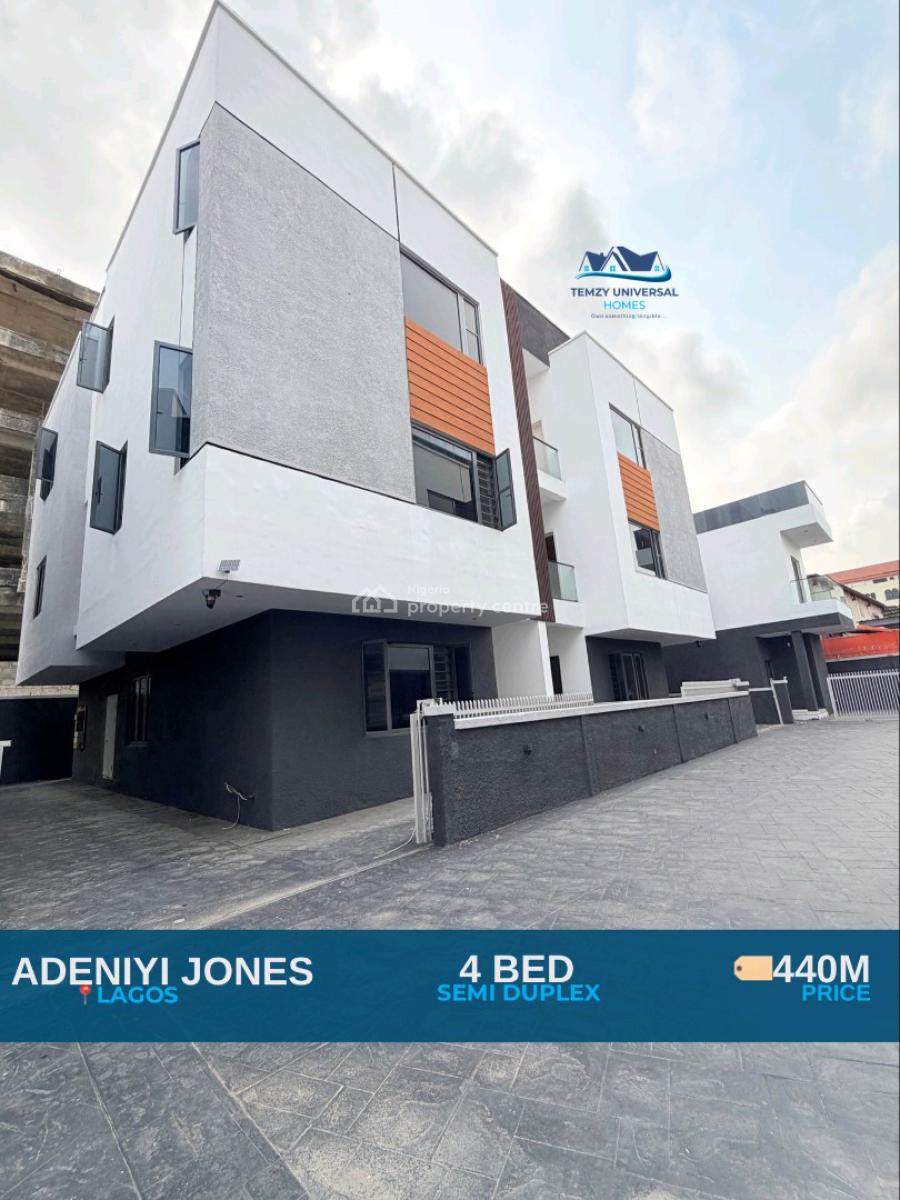 Newly Built 4 Bedroom Semi Detached Duplex with Bq...  Location: Adeni, Adeniyi Jones, Ikeja, Lagos, House for Sale