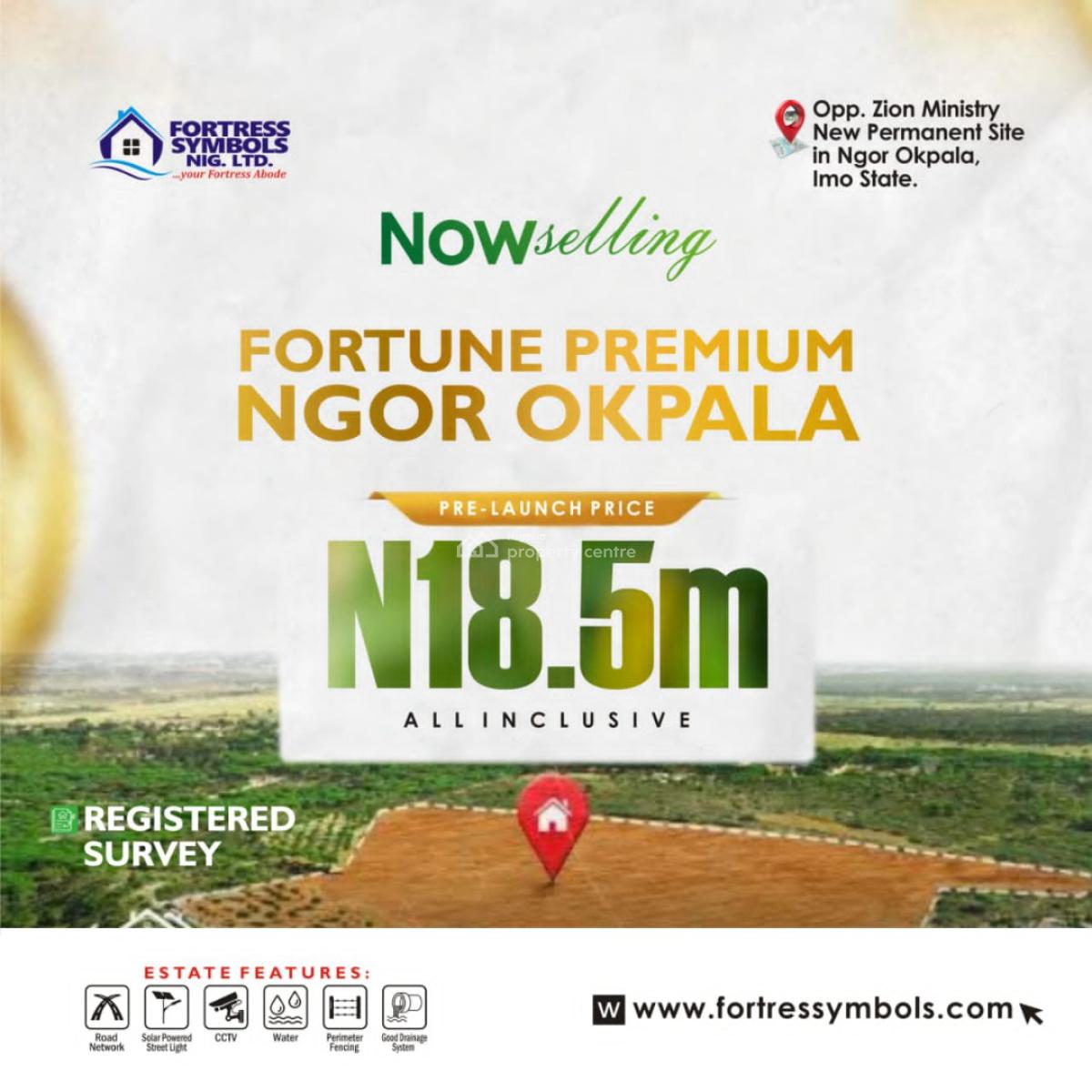 Land with Registered Survey Selling Fast, Fortune Gardens Estate Premium, Opposite Zion Ministry (ebuka Obi),, Ngor Okpala, Imo, Residential Land for Sale