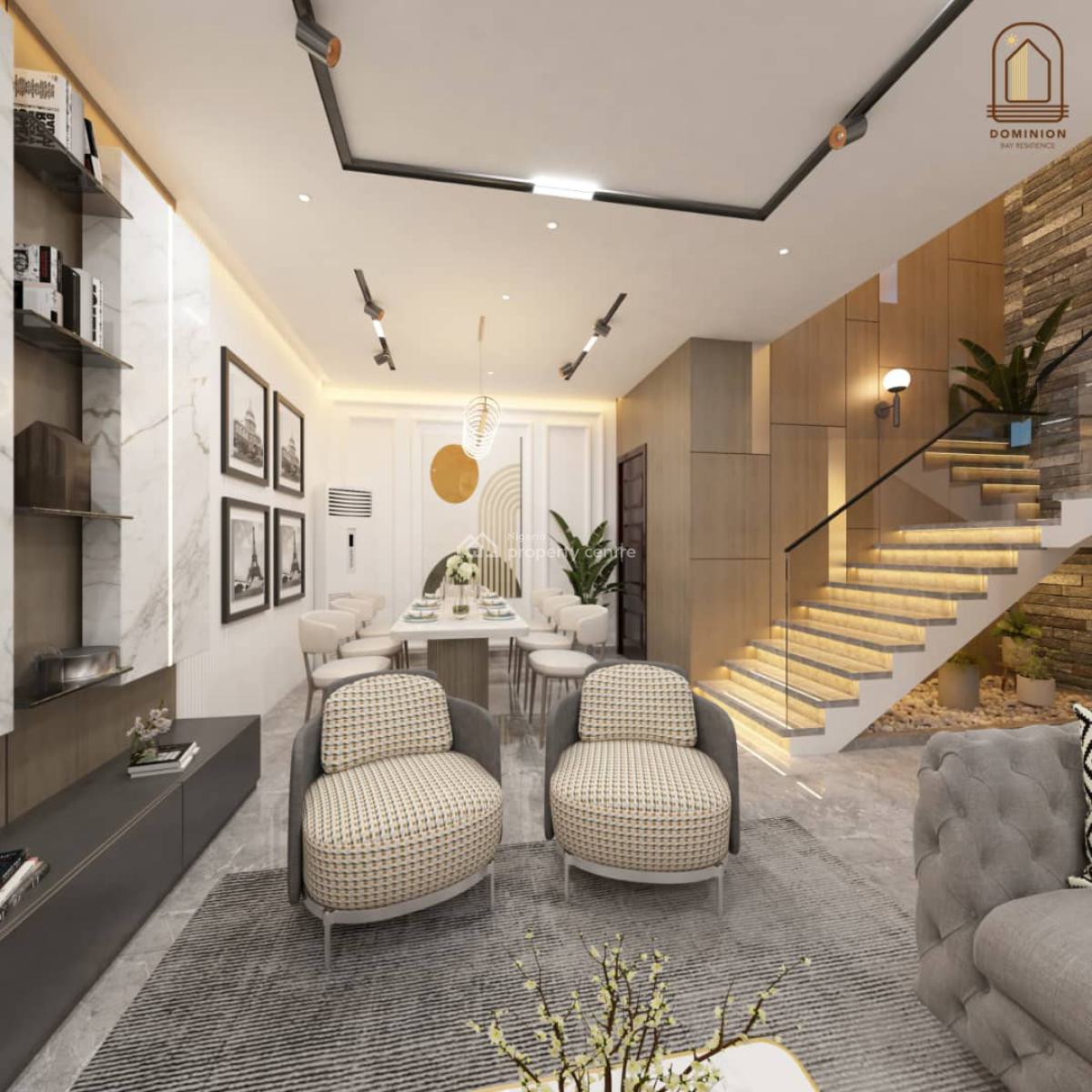 Exquisite 3 Bedroom Terrace Duplex+ Studio with Pool, Gym & Beach View, Atican Beachview Estate, Along The Lagos-calabar Coastal Highway, Lekki Phase 2, Lekki, Lagos, Terraced Duplex for Sale