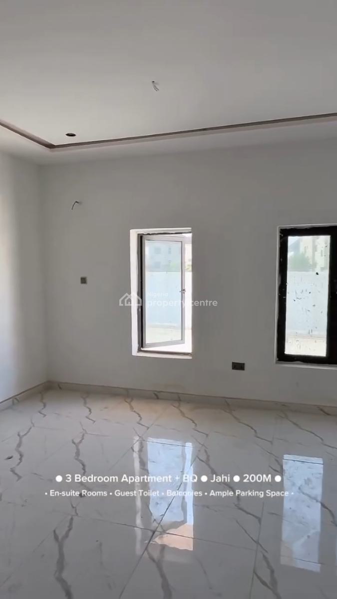 3 Bedroom Flat with Bq, Jahi, Abuja, Flat / Apartment for Sale