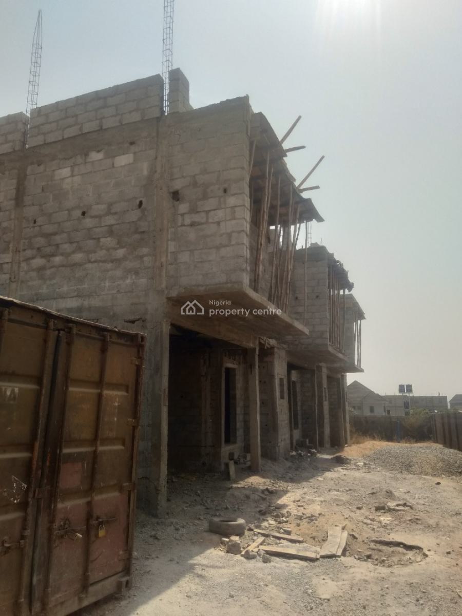 Luxury Semi-finished 4-bedroom Terrace Duplex with 1-room Bq, Behind Military Pension Board, Fo1 Layout, Kubwa, Abuja, Terraced Duplex for Sale