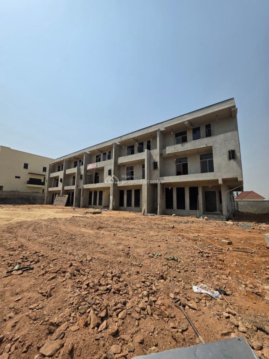 Massive 4 Bedroom Terrace Duplex with Bq, By Coza Church, Guzape District, Abuja, Terraced Duplex for Sale