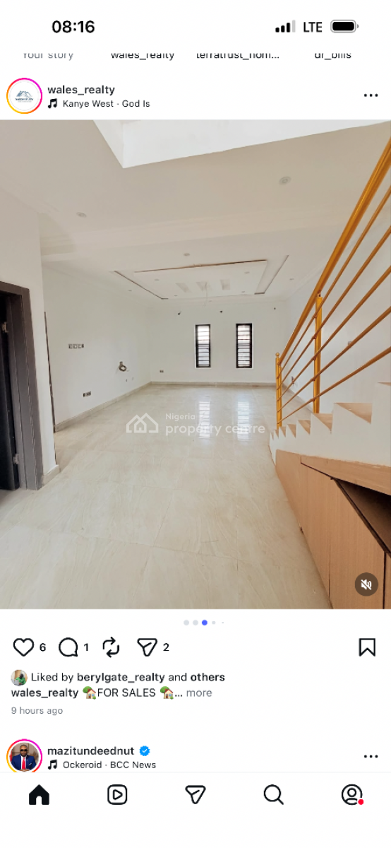 Newly Built 5 Bedroom Terraced Duplex with Bq, Maryland, Lagos, Terraced Duplex for Sale