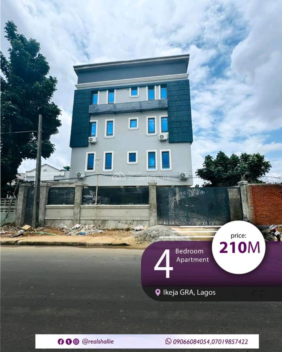 Lovely Built 4 Bedroom Apartment, Ikeja Gra, Ikeja, Lagos, House for Sale